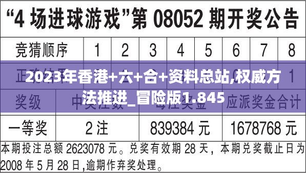 2023年香港+六+合+资料总站,权威方法推进_冒险版1.845