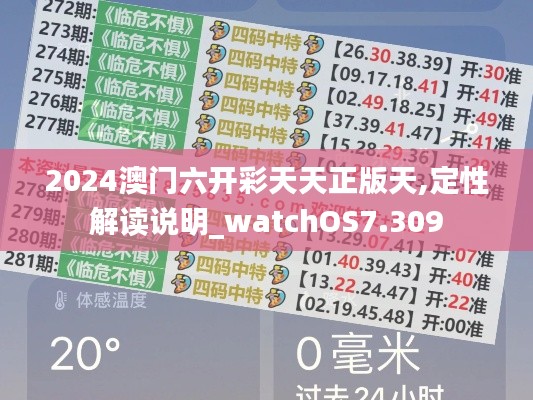 2024澳门六开彩天天正版天,定性解读说明_watchOS7.309