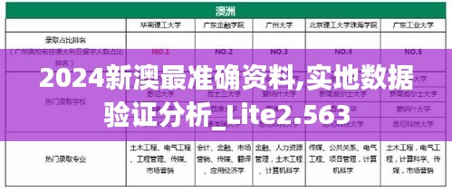 2024新澳最准确资料,实地数据验证分析_Lite2.563