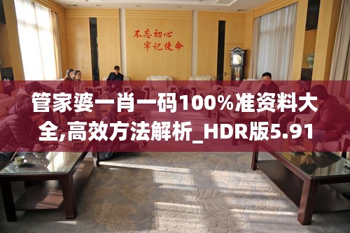 管家婆一肖一码100%准资料大全,高效方法解析_HDR版5.918