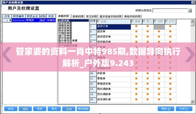 管家婆的资料一肖中特985期,数据导向执行解析_户外版9.243