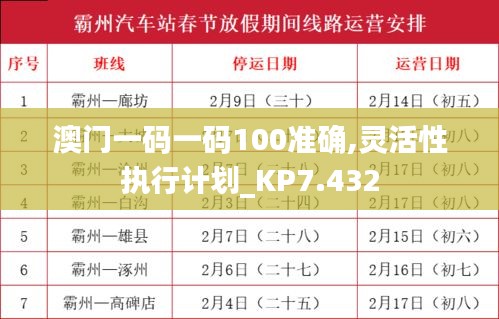 澳门一码一码100准确,灵活性执行计划_KP7.432