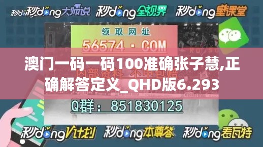 澳门一码一码100准确张子慧,正确解答定义_QHD版6.293